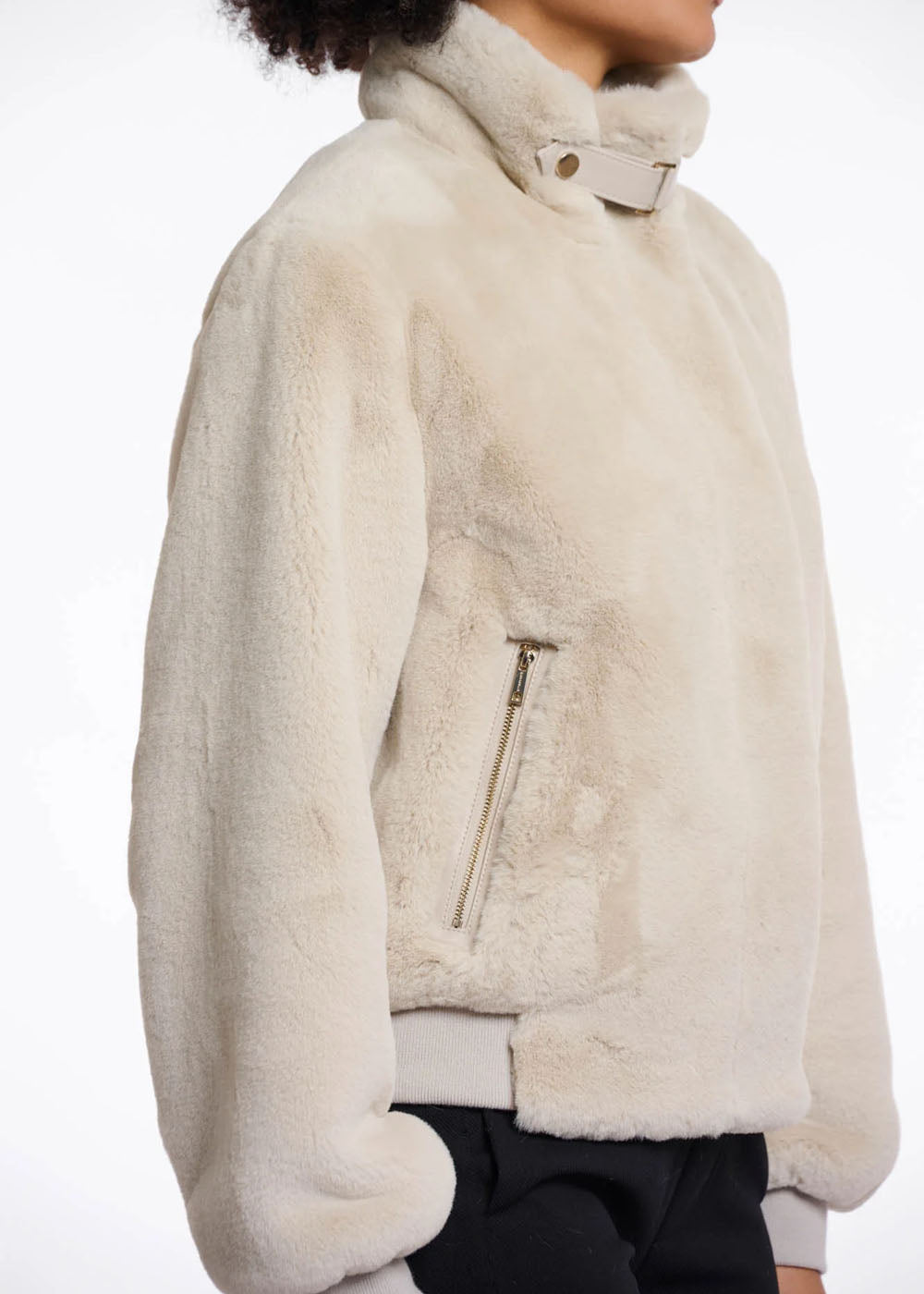 BLOUSON EN FAUSSE FOURRURE ANN TUIL AMBRA