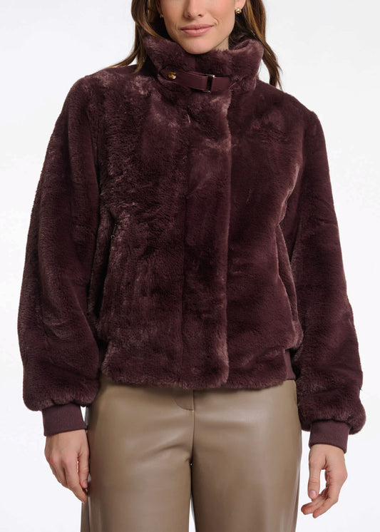 BLOUSON EN FAUSSE FOURRURE ANN TUIL AMBRA