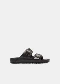 Mules Birkenstock Arizona BB EVA en pvc noir, vue de profil – mules femme | Ann Tuil