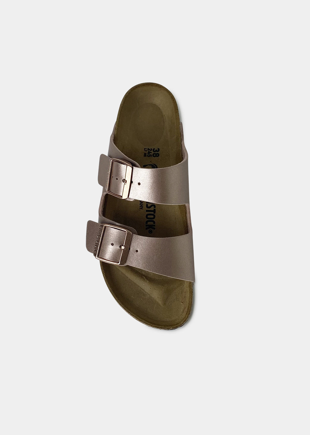 Mules Birkenstock Arizona BS en cuir métallisé copper, vue 3 – mules femme | Ann Tuil
