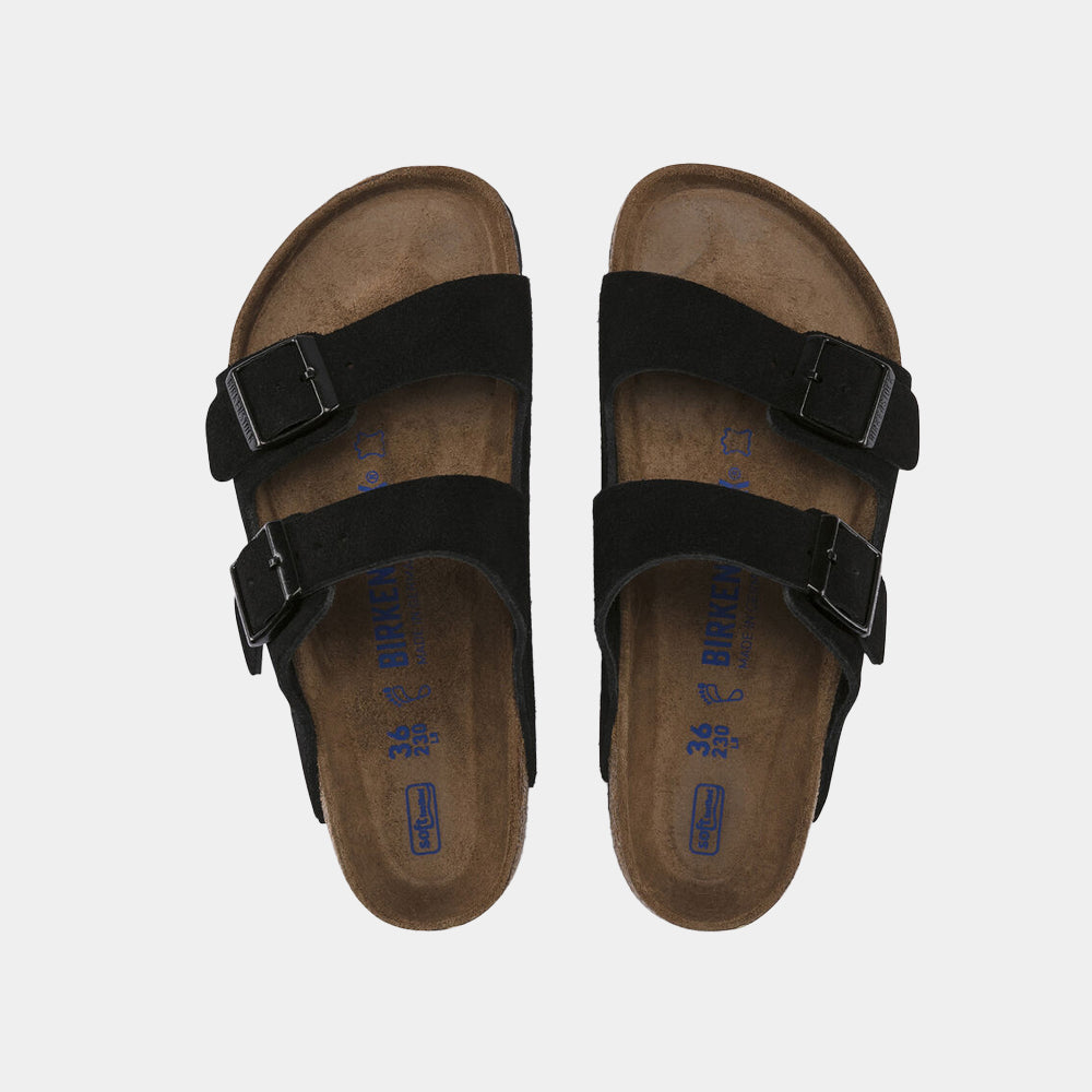 Mules Birkenstock Arizona BS en cuir velours noir, vue 3 – mules femme | Ann Tuil
