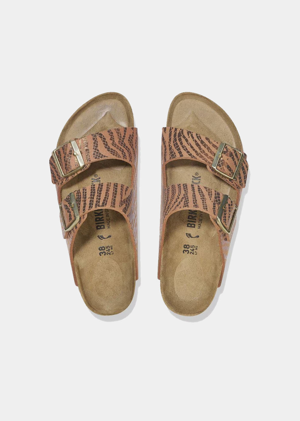 Mules Birkenstock Arizona BS en synthétique recyclé zebra pécan, vue 7 – mules femme | Ann Tuil