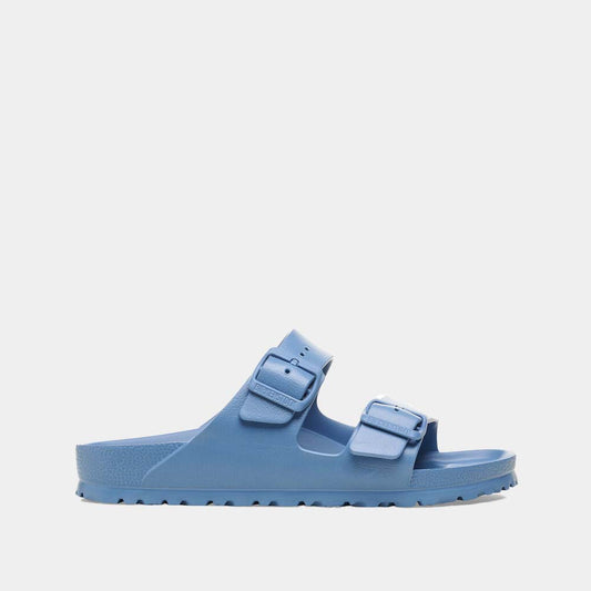 Mules Birkenstock Arizona EVA en pvc elemental blue, vue de profil – mules femme | Ann Tuil