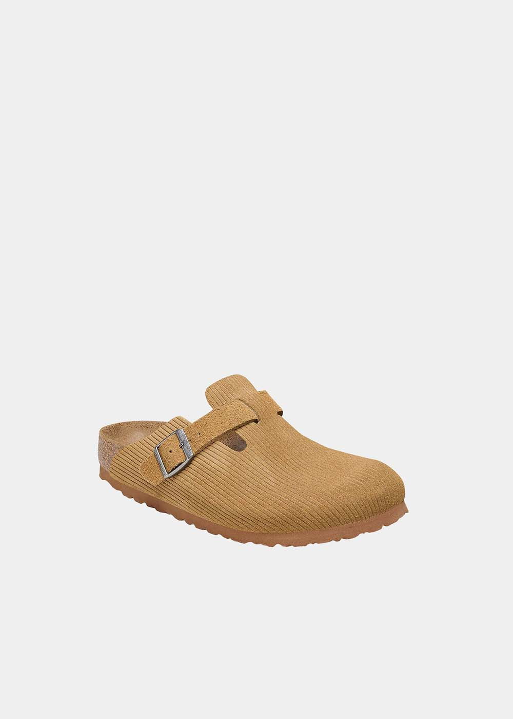 Sabots Birkenstock Boston en velours cotelé cork brown, vue 2 – sabots femme | Ann Tuil