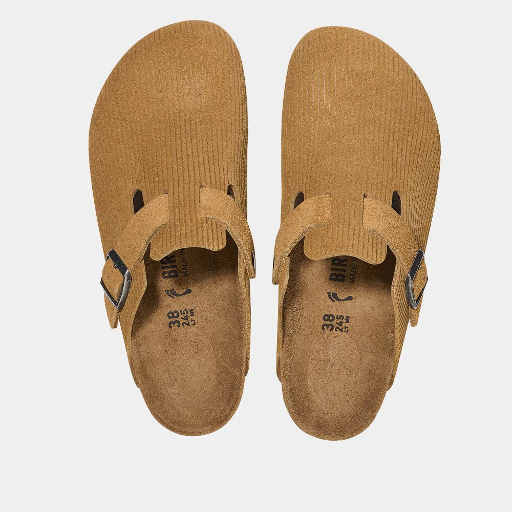 Sabots Birkenstock Boston en velours cotelé cork brown, vue 3 – sabots femme | Ann Tuil