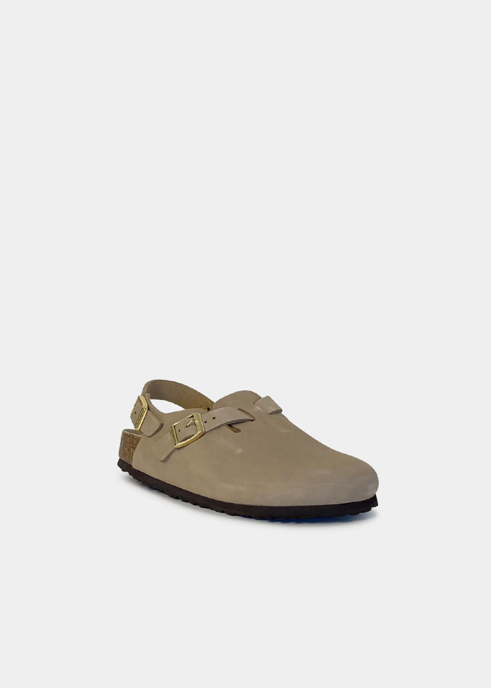 Sabots Birkenstock Tokio II en nubuck sandcastle, vue 2 – sabots femme | Ann Tuil