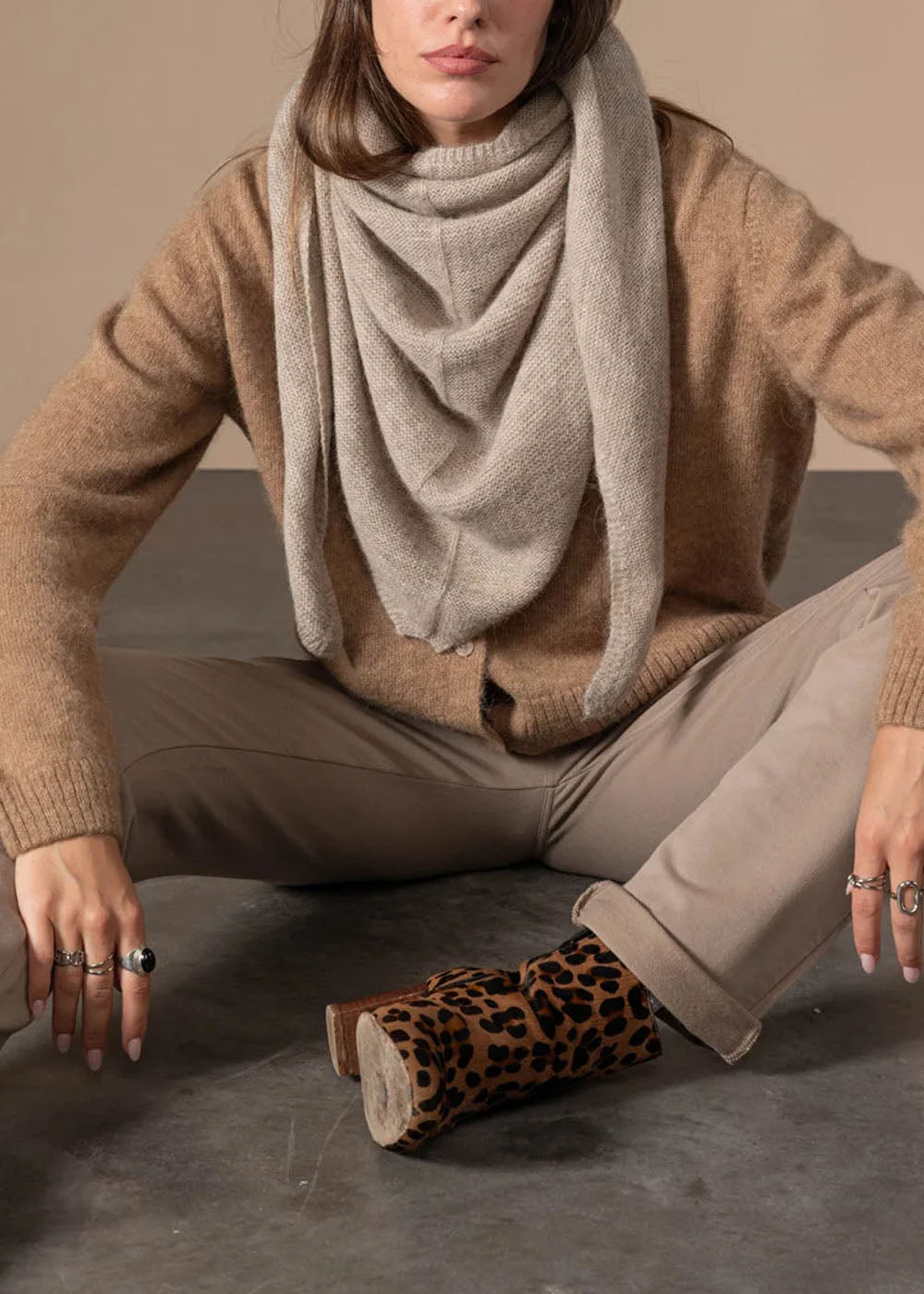 ECHARPE BANDANA ANN TUIL CERISE