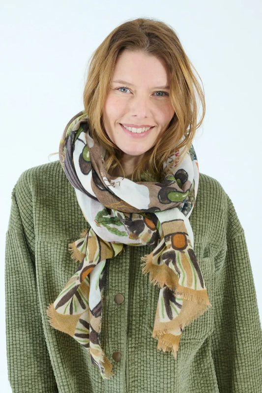 Foulard Storiatipic Mona taupe
