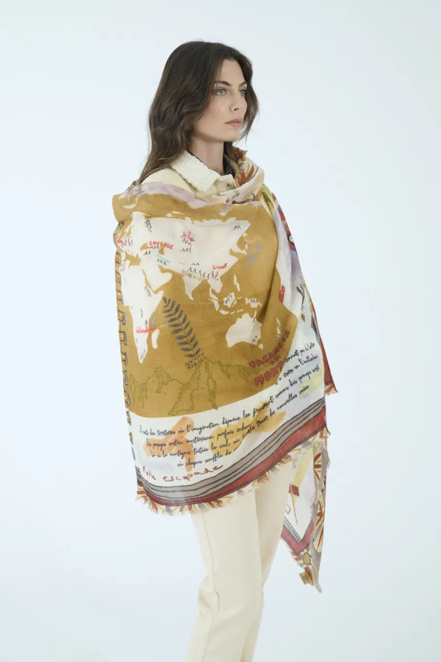 Foulard Storiatipic Mona brique