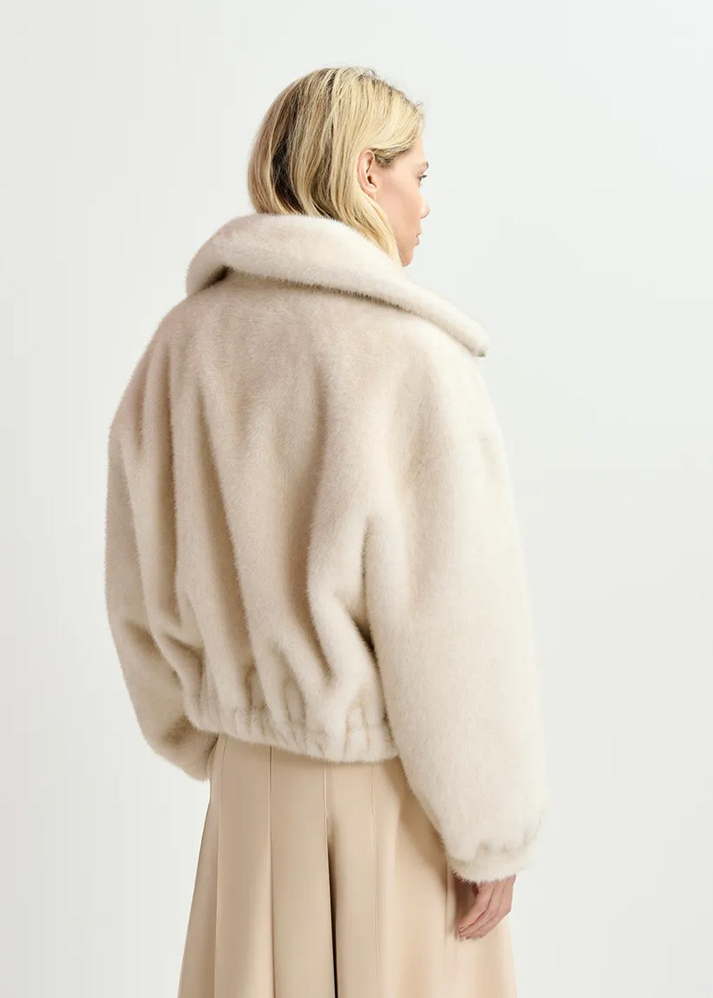 Blouson aviateur Essentiel Antwerp Genz blanc cassé, vue 6 – blouson aviateur femme | Ann Tuil