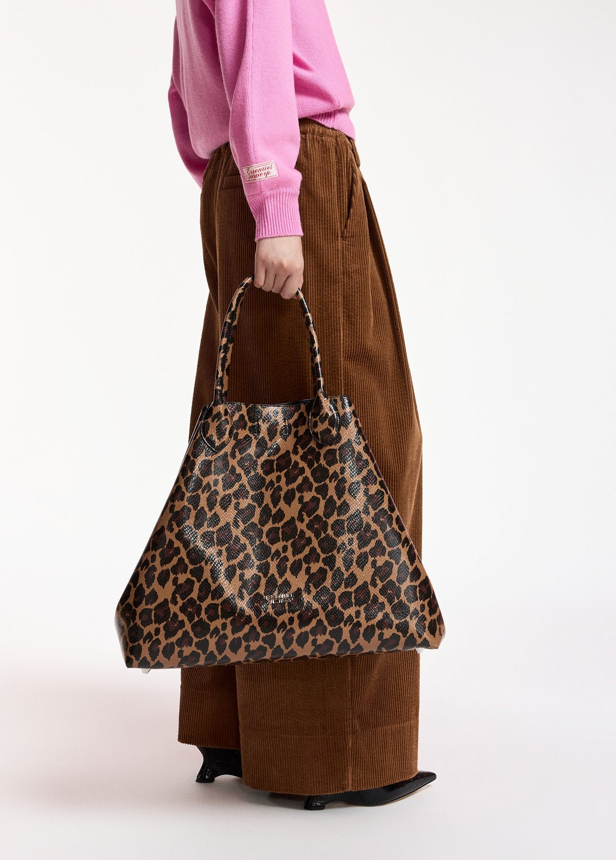 Cabas Essentiel Antwerp Konstantin marron et noir, vue 2 – cabas femme | Ann Tuil