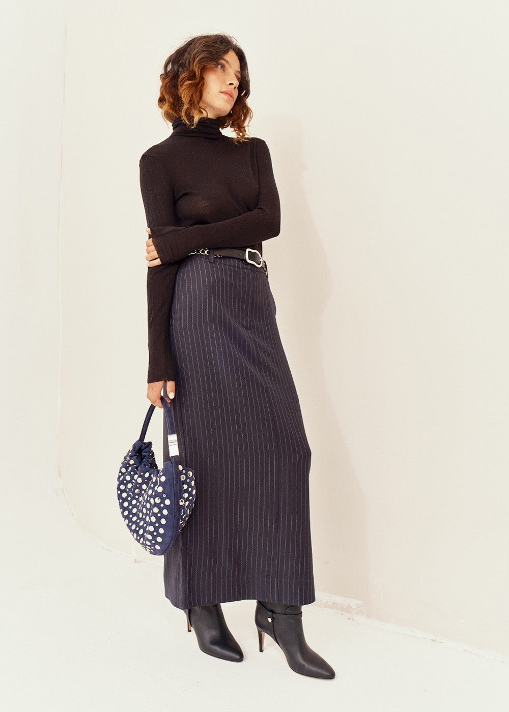 Jupe Essentiel Antwerp Glossary2 Midi Length Shirt combo 2 old, vue 1 – jupe femme | Ann Tuil