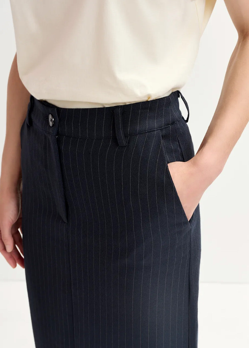 Jupe Essentiel Antwerp Glossary2 Midi Length Shirt combo 2 old, vue 6 – jupe femme | Ann Tuil
