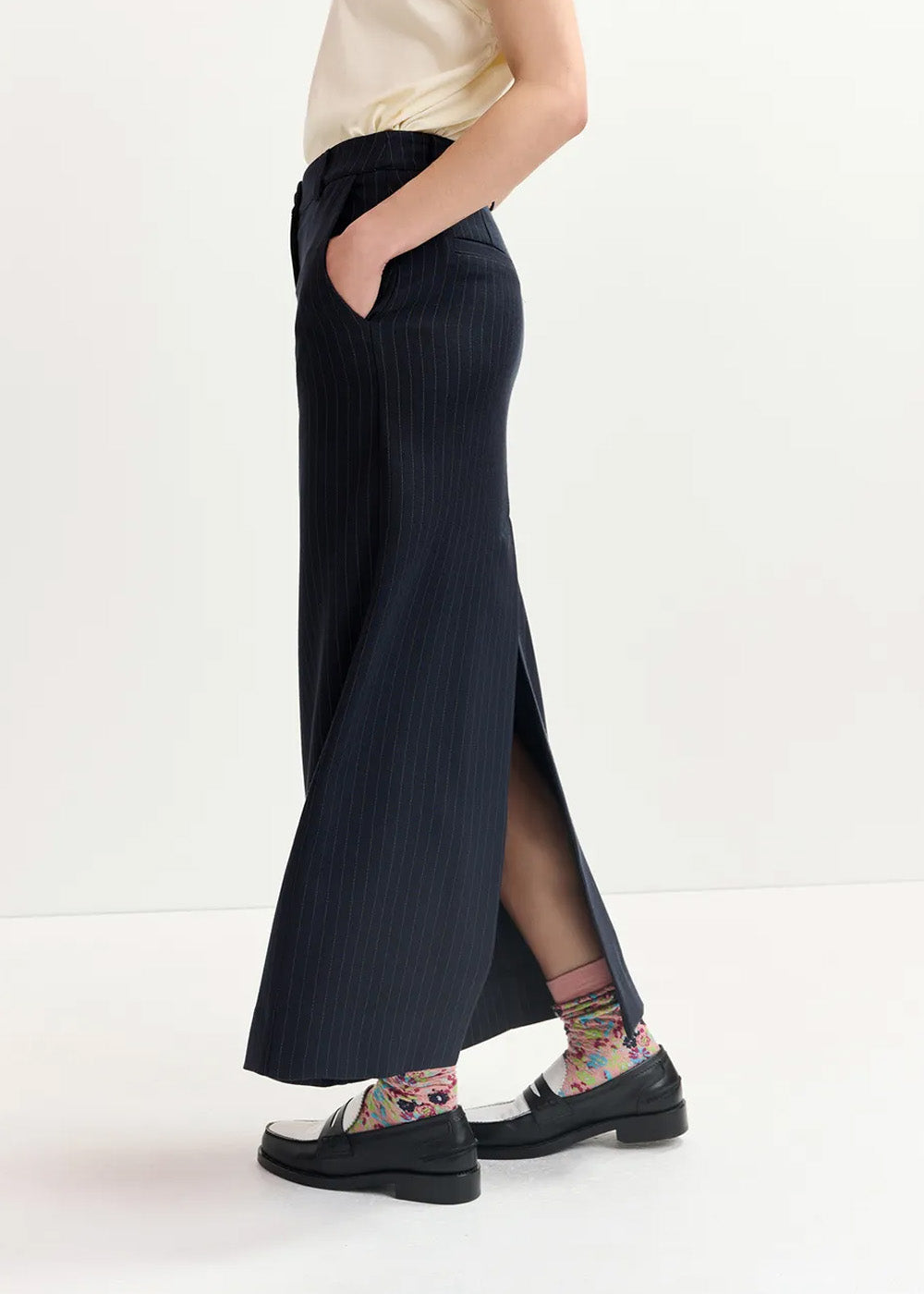 Jupe Essentiel Antwerp Glossary2 Midi Length Shirt combo 2 old, vue 7 – jupe femme | Ann Tuil