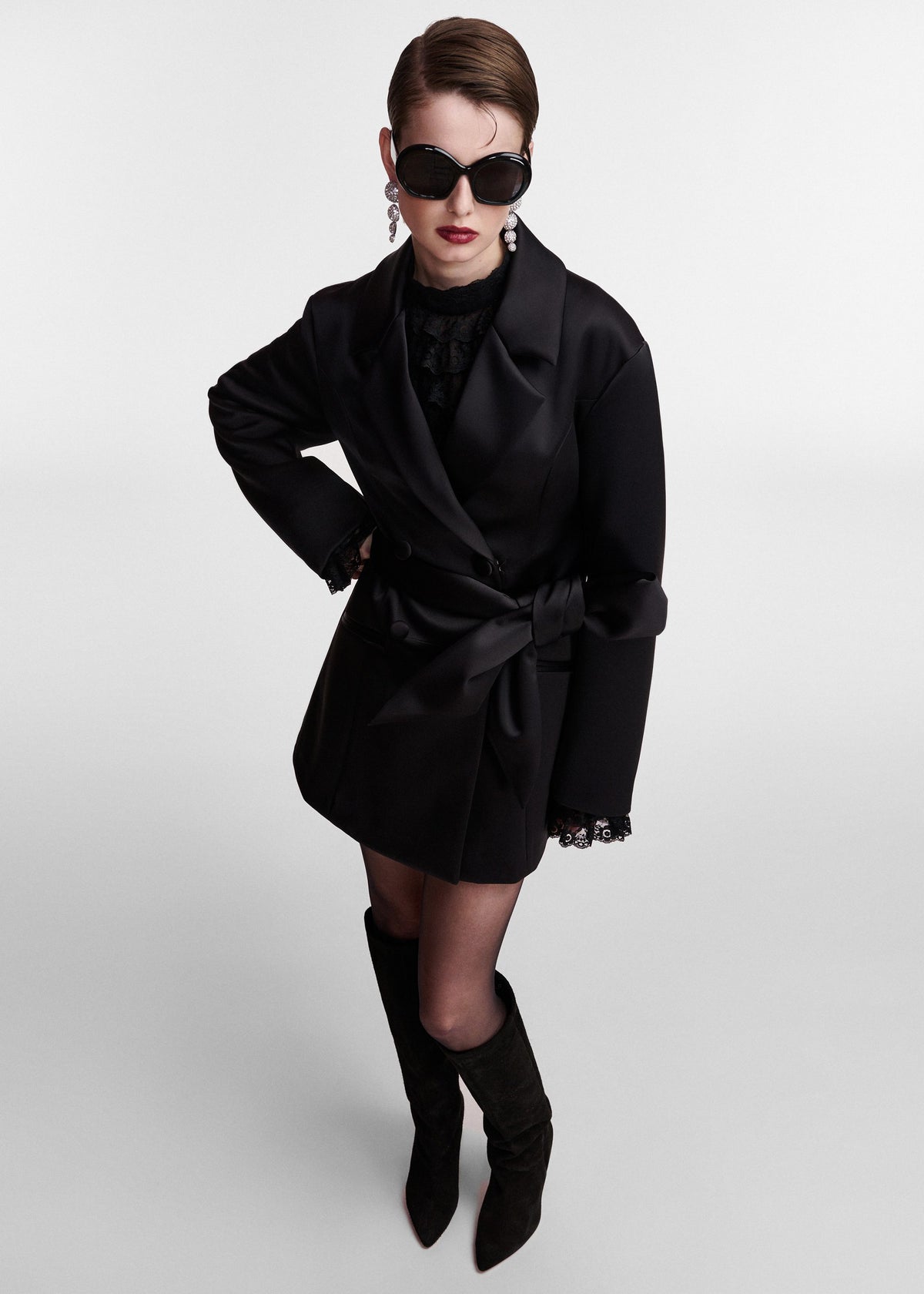 Mini robe Essentiel Antwerp Kassidy noir, vue 3 – mini robe femme | Ann Tuil