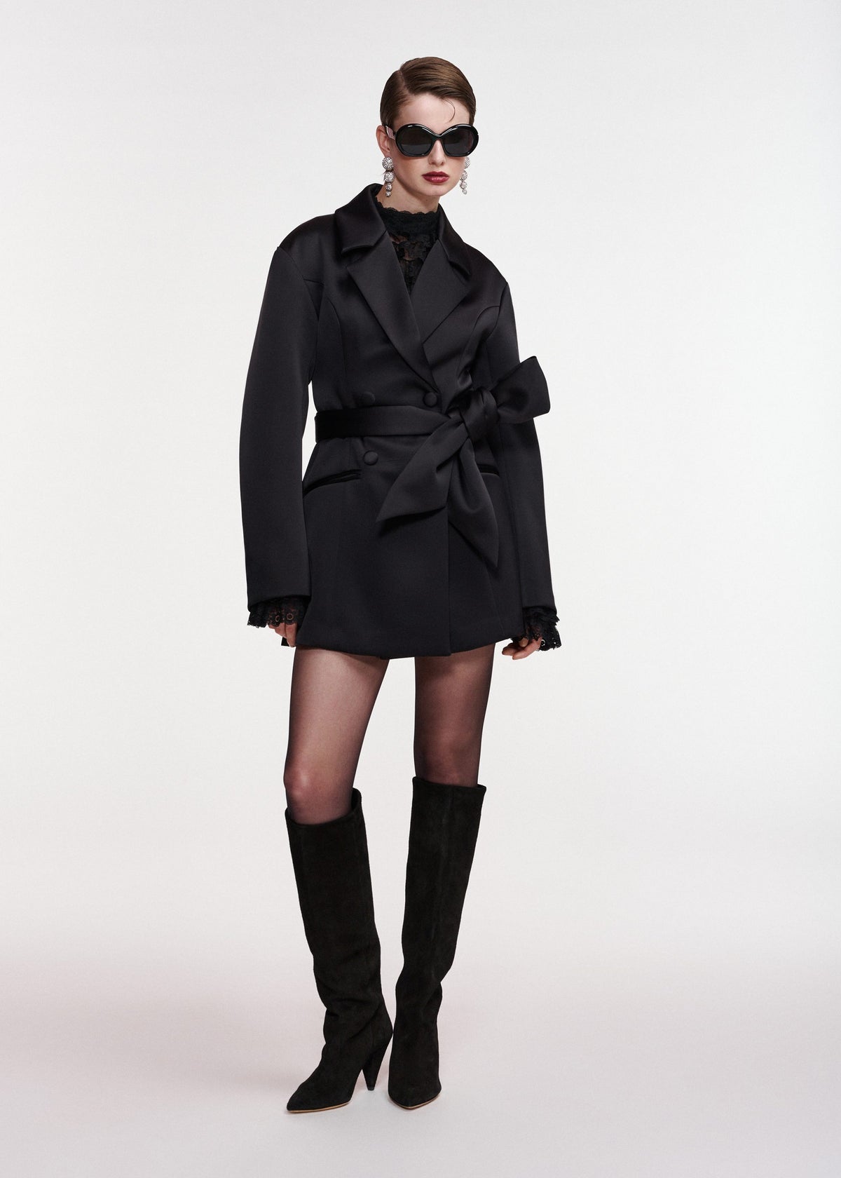 Mini robe Essentiel Antwerp Kassidy noir, vue 6 – mini robe femme | Ann Tuil