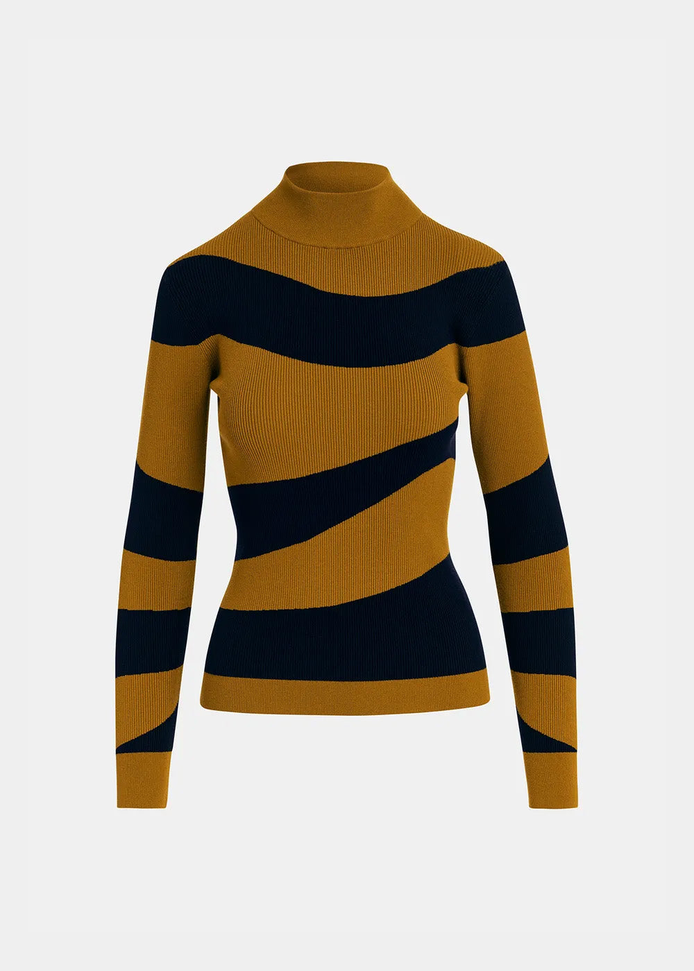 Pull Essentiel Antwerp Goose Wavy Knit Pull combo 4 toffee, vue 7 – pull femme | Ann Tuil