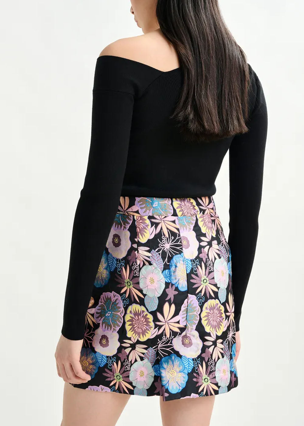 Pull Essentiel Antwerp Imeric Fitted Knit Pullover noir, vue 2 – pull femme | Ann Tuil