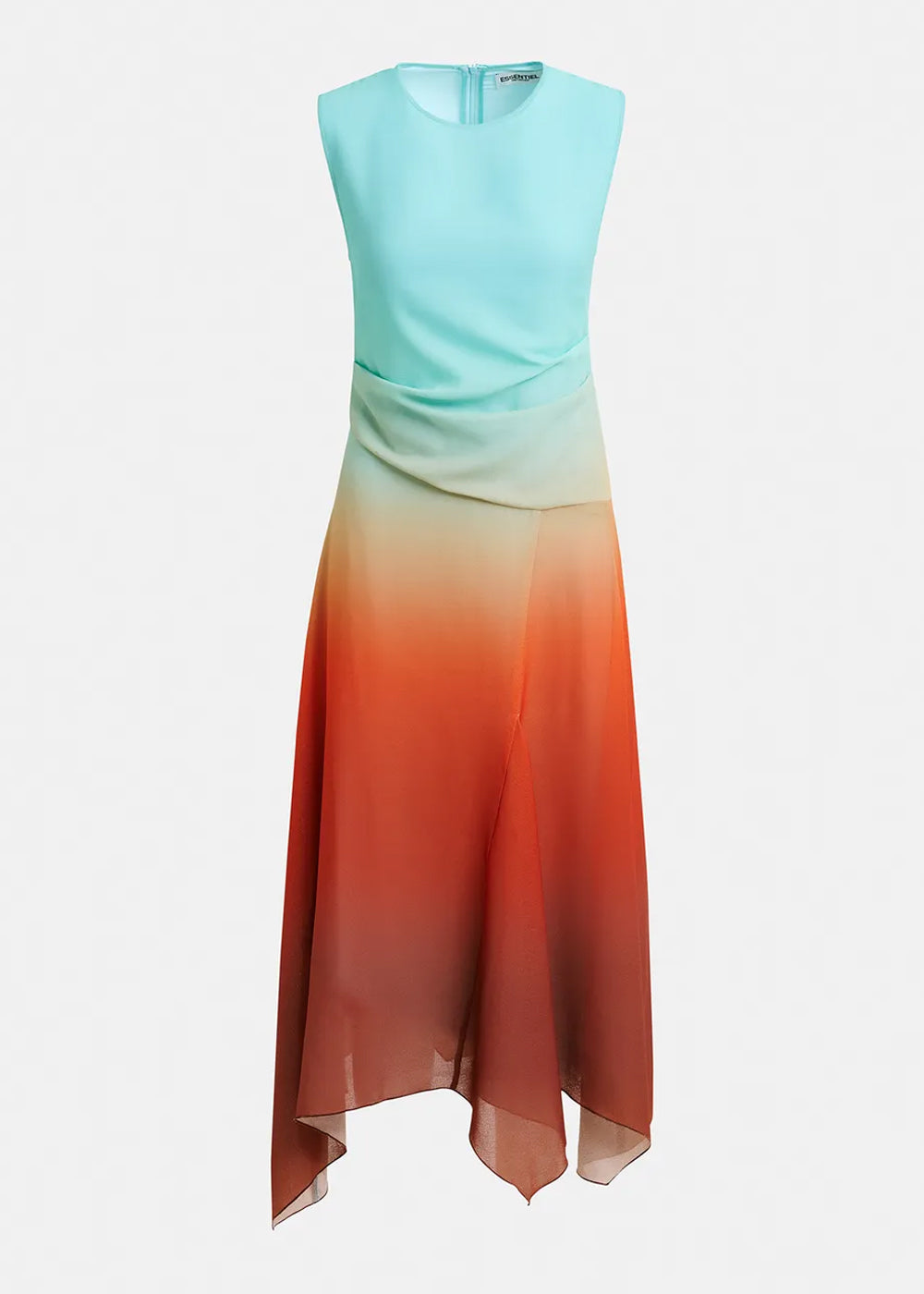Robe Essentiel Antwerp Homerun tie et dye bleu clair orange, vue 7 – robe femme | Ann Tuil