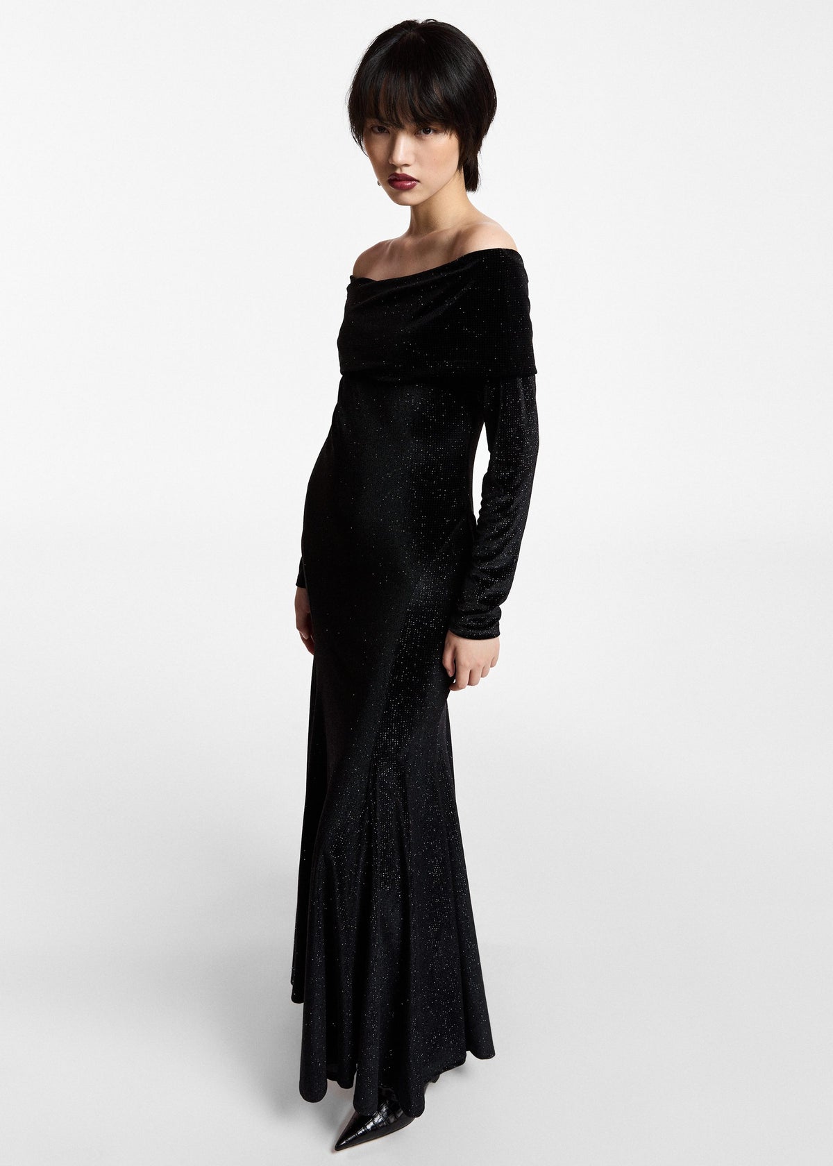 Robe longue Essentiel Antwerp Kellissimo noir, vue 3 – robe longue femme | Ann Tuil