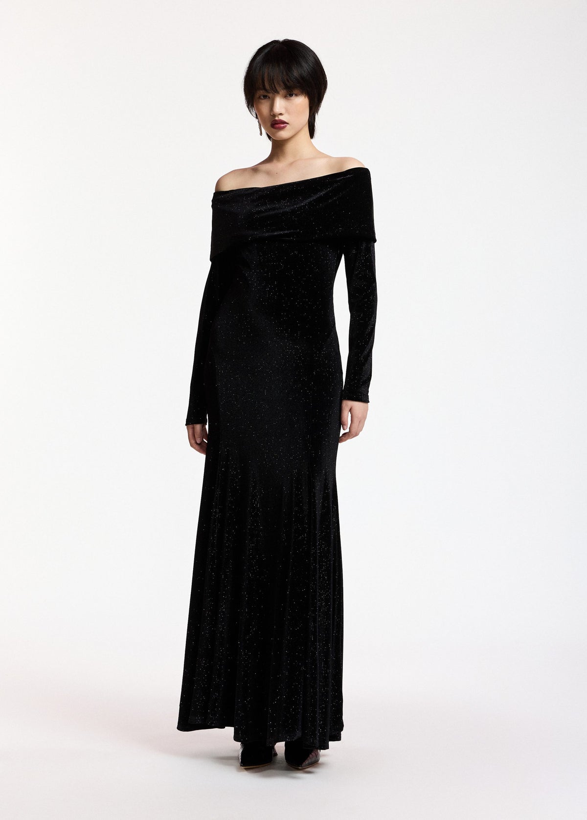 Robe longue Essentiel Antwerp Kellissimo noir, vue 5 – robe longue femme | Ann Tuil