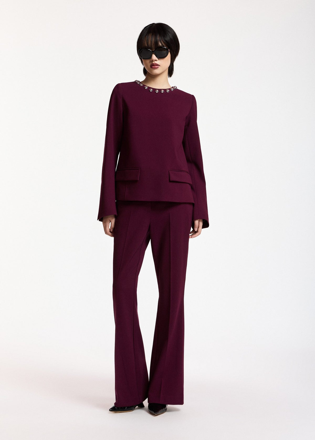 Top Essentiel Antwerp Kost bordeaux, vue 5 – top femme | Ann Tuil