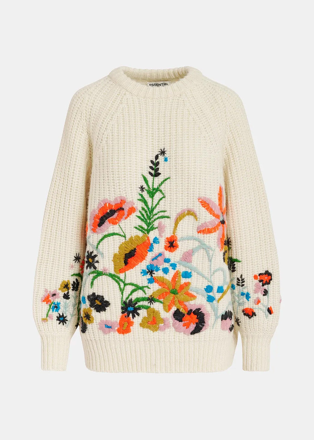 PULL ESSENTIEL ANTWERP GLOSSY EMBROIDERED KNIT PULL