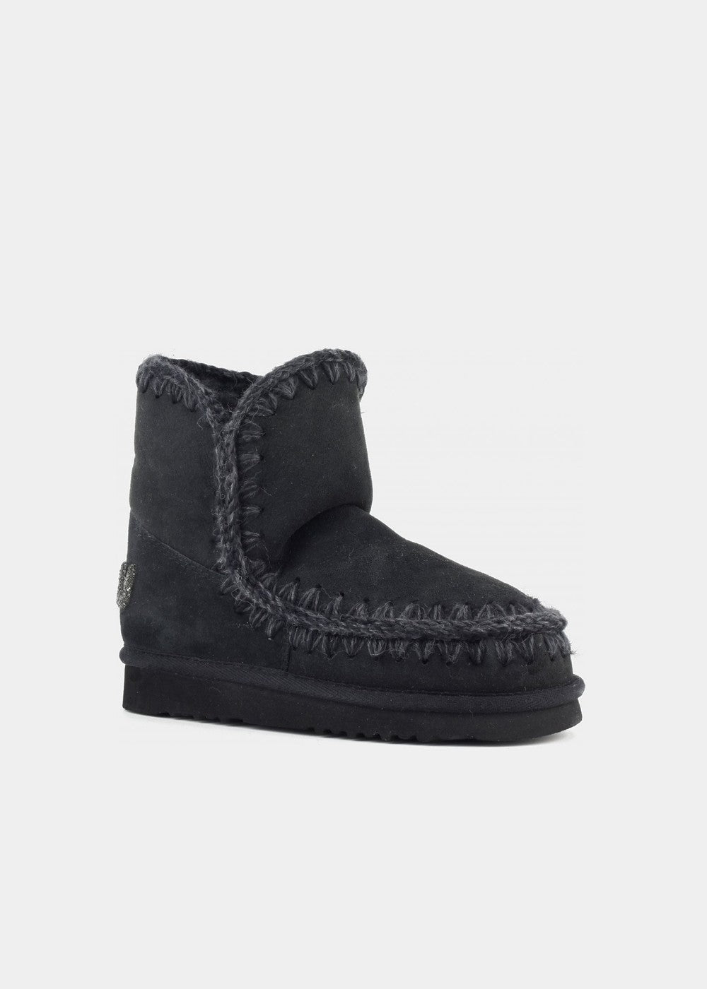 Boots Mou Eskimo 18 Glitter Logo en velours noir, vue 2 – boots femme | Ann Tuil