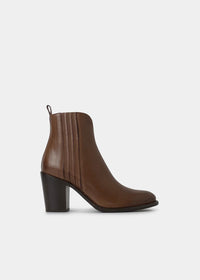 Boots Sartore Sablier SR4236 en cuir camel, vue de profil – boots femme | Ann Tuil