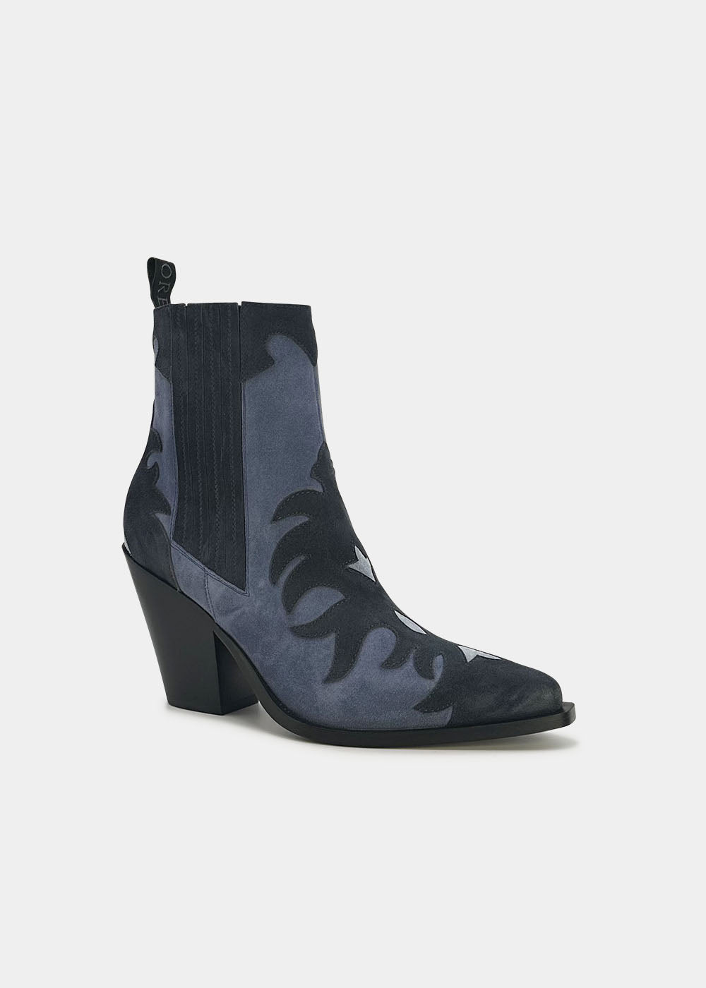 Boots Sartore Season SR3921 en velours bleu, marine et ciel, vue 2 – boots femme | Ann Tuil