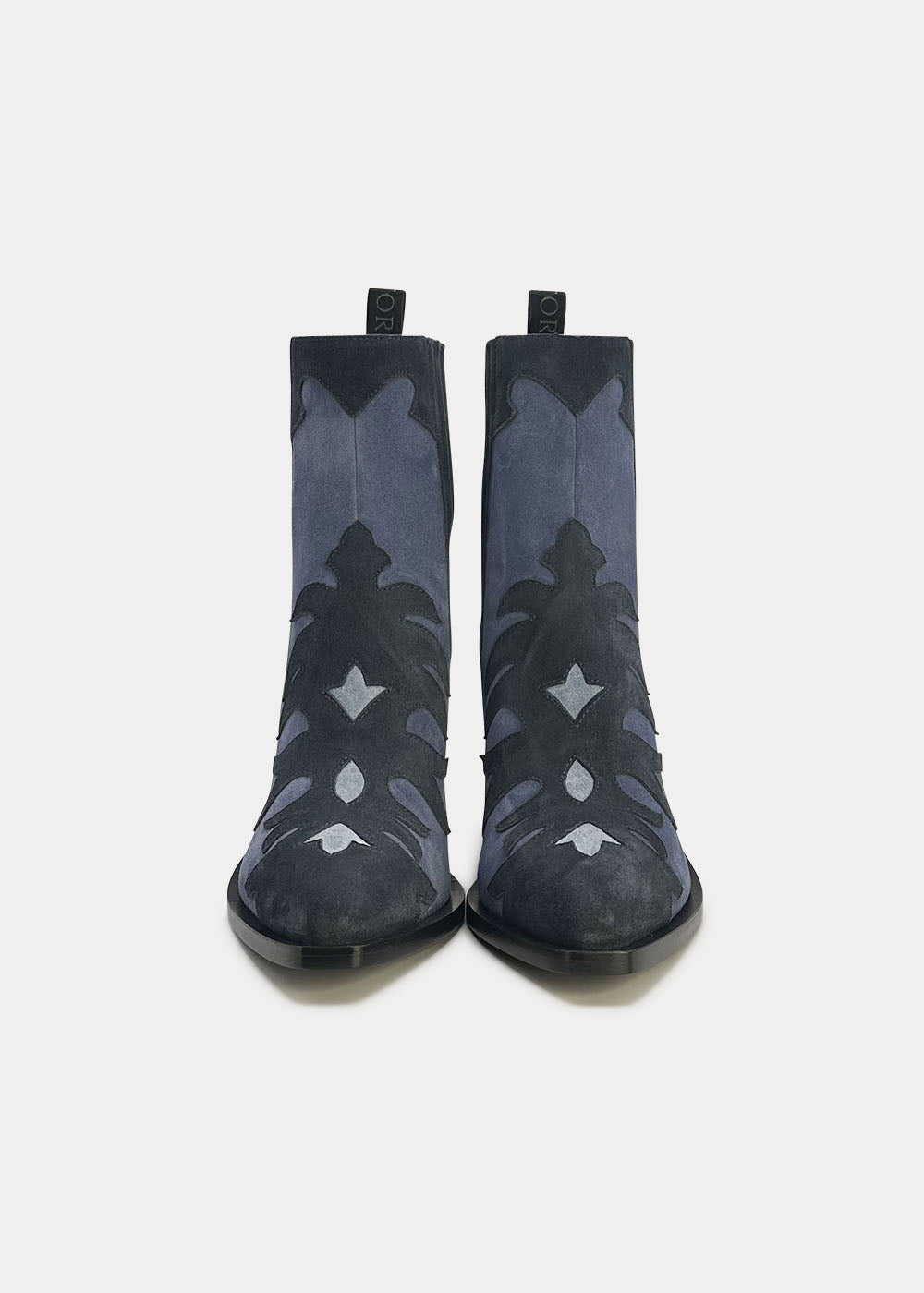 Boots Sartore Season SR3921 en velours bleu, marine et ciel, vue 3 – boots femme | Ann Tuil
