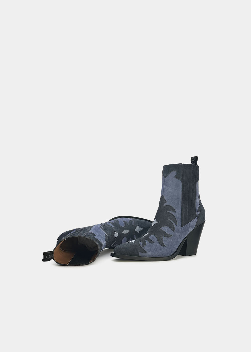 Boots Sartore Season SR3921 en velours bleu, marine et ciel, vue 4 – boots femme | Ann Tuil