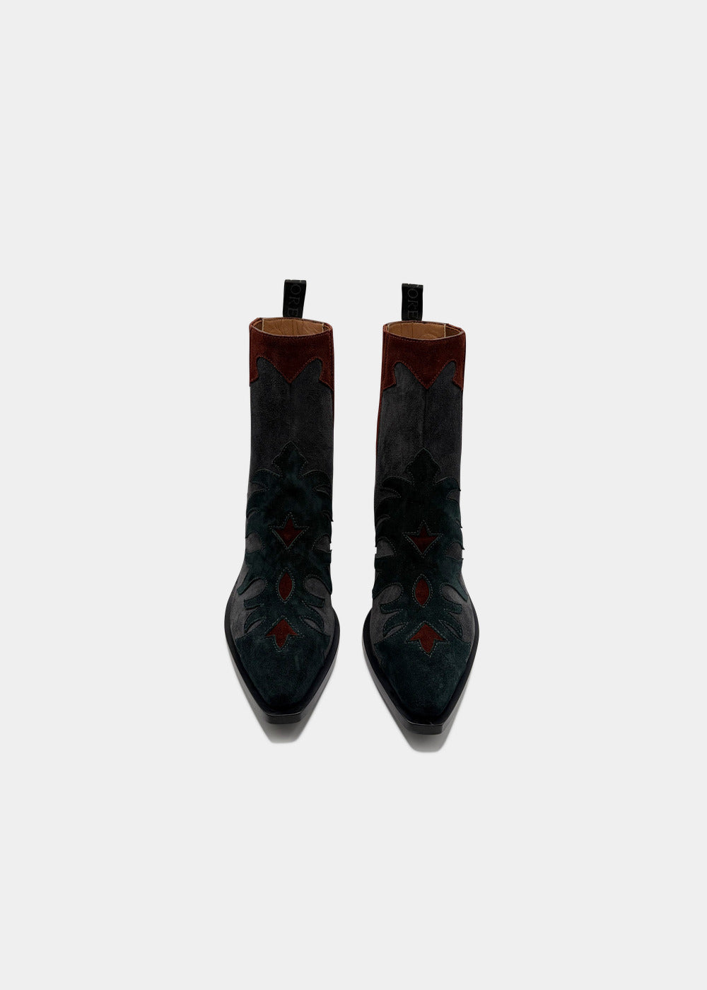 Boots Sartore Season SR3921 en velours gris, vert et bordeaux, vue 5 – boots femme | Ann Tuil