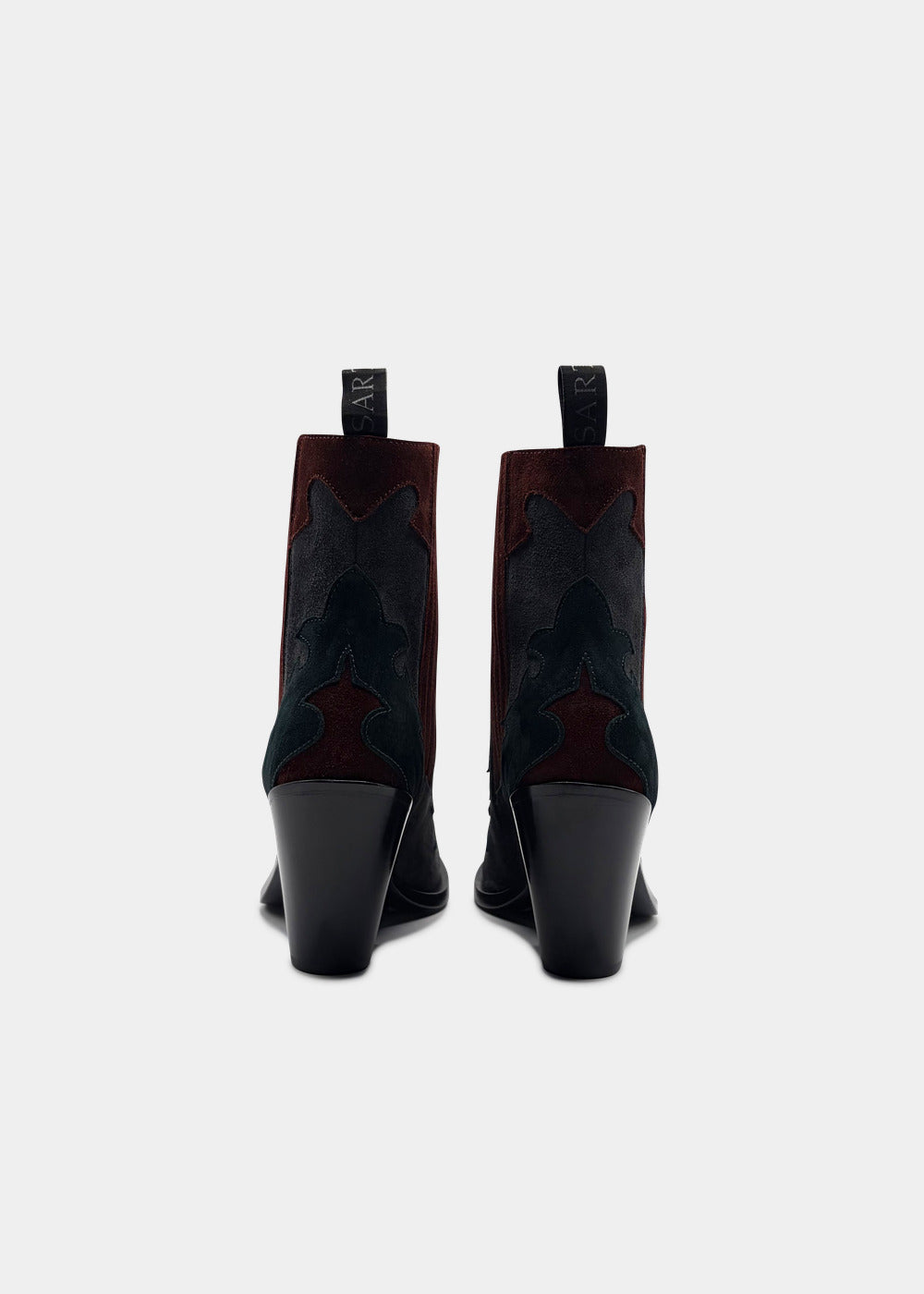 Boots Sartore Season SR3921 en velours gris, vert et bordeaux, vue 6 – boots femme | Ann Tuil