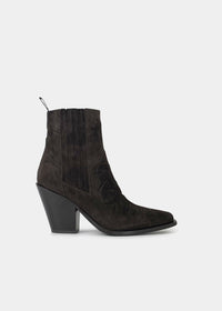Boots Sartore Season SR3921 en velours marron, vue de profil – boots femme | Ann Tuil