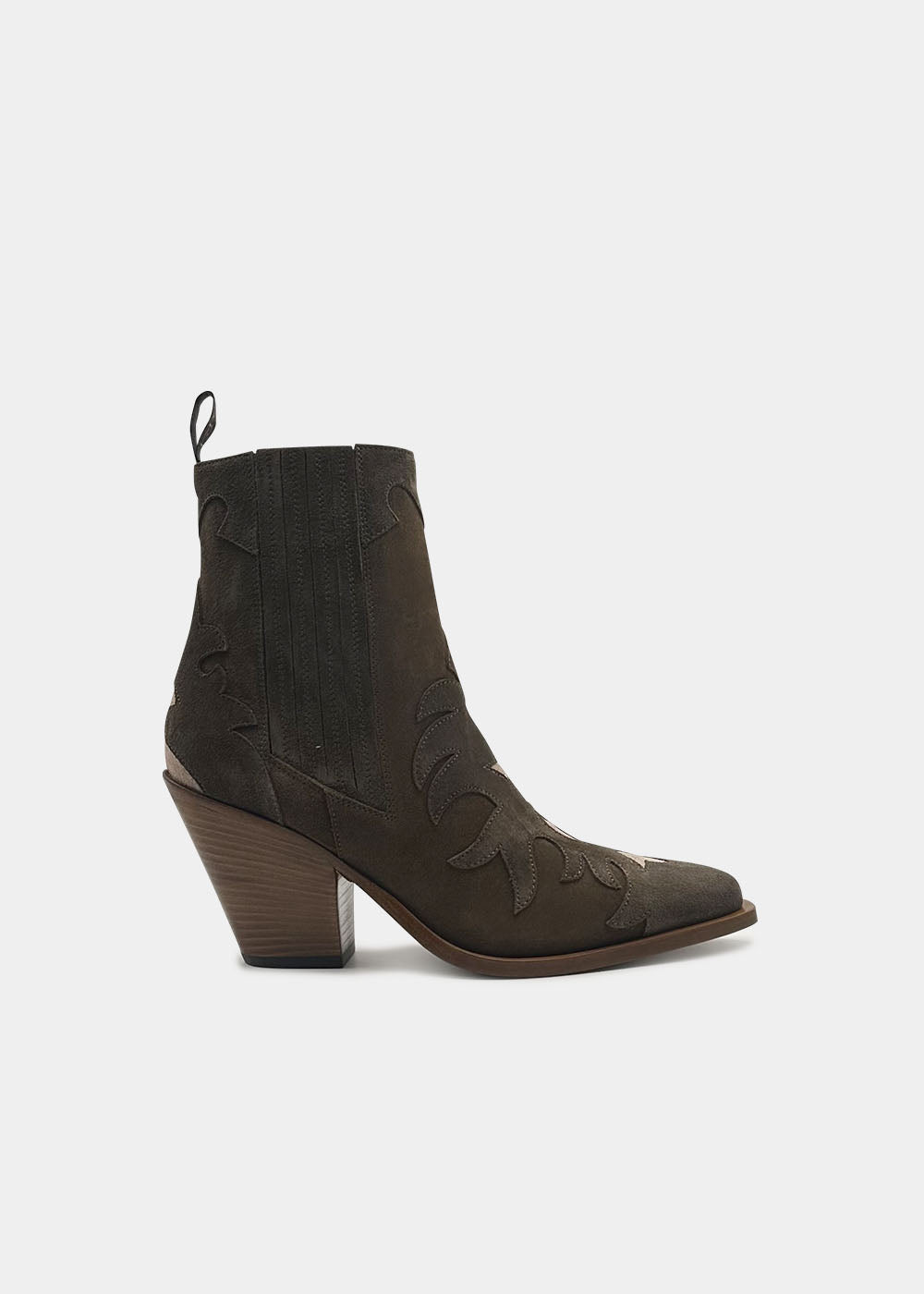 Boots Sartore Season SR3921 en velours marron et rose, vue 4 – boots femme | Ann Tuil