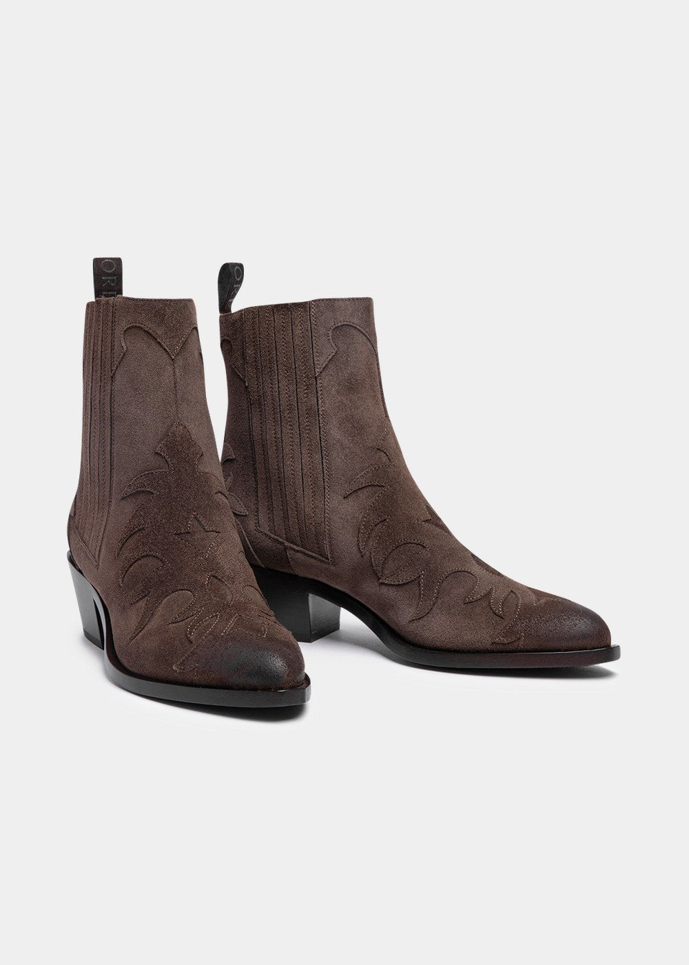 Boots Sartore Soon SR3645 en velours marron, vue 2 – boots femme | Ann Tuil