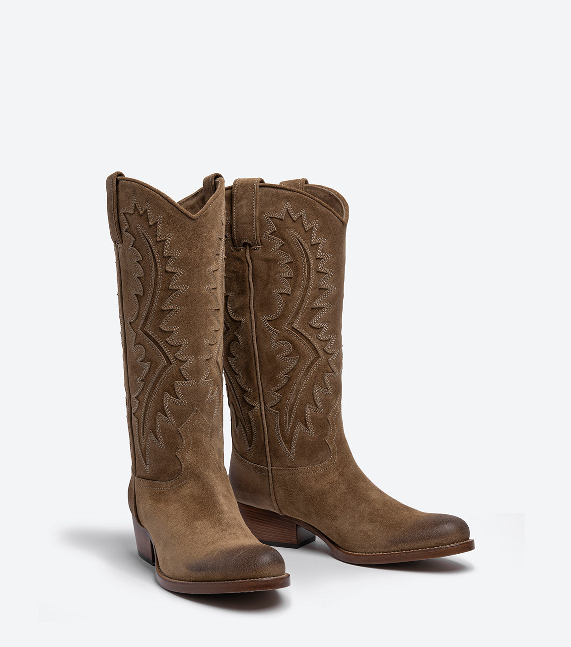 Boots Sartore Succes SR42110U en velours camel, vue 2 – boots femme | Ann Tuil