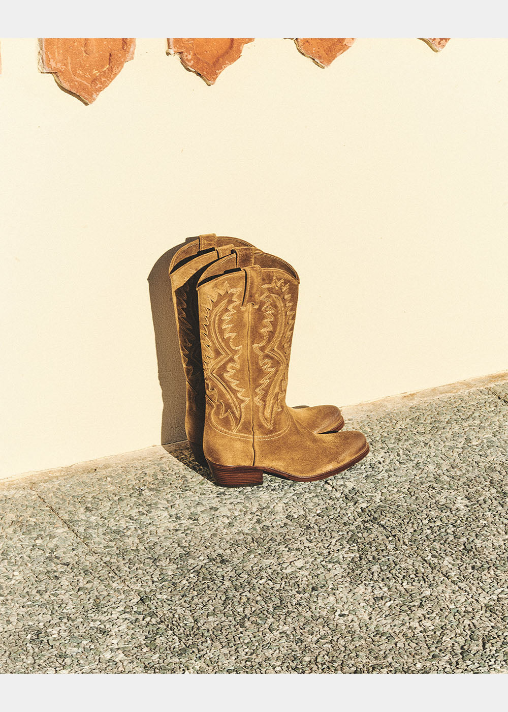 Boots Sartore Succes SR42110U en velours camel, vue 4 – boots femme | Ann Tuil