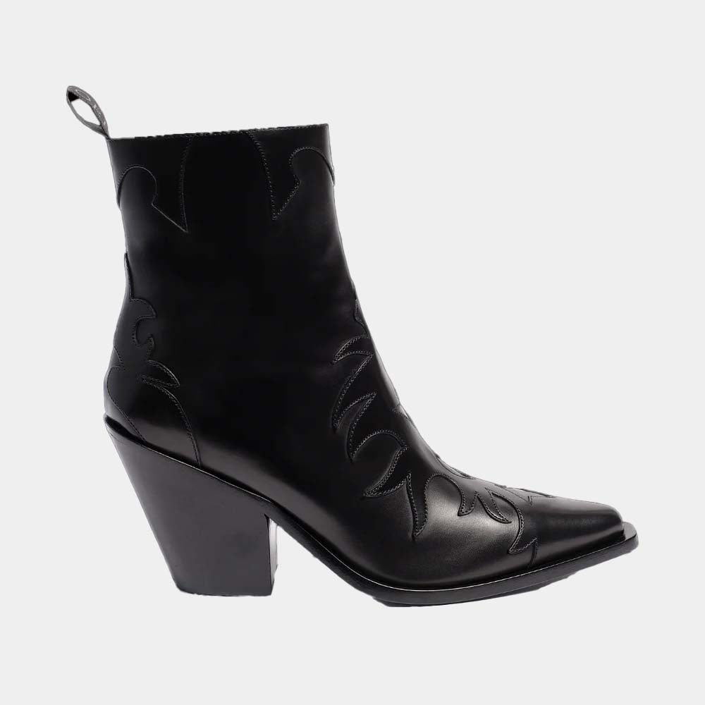 Boots Sartore Suite SR3666 en cuir noir, vue de profil – boots femme | Ann Tuil
