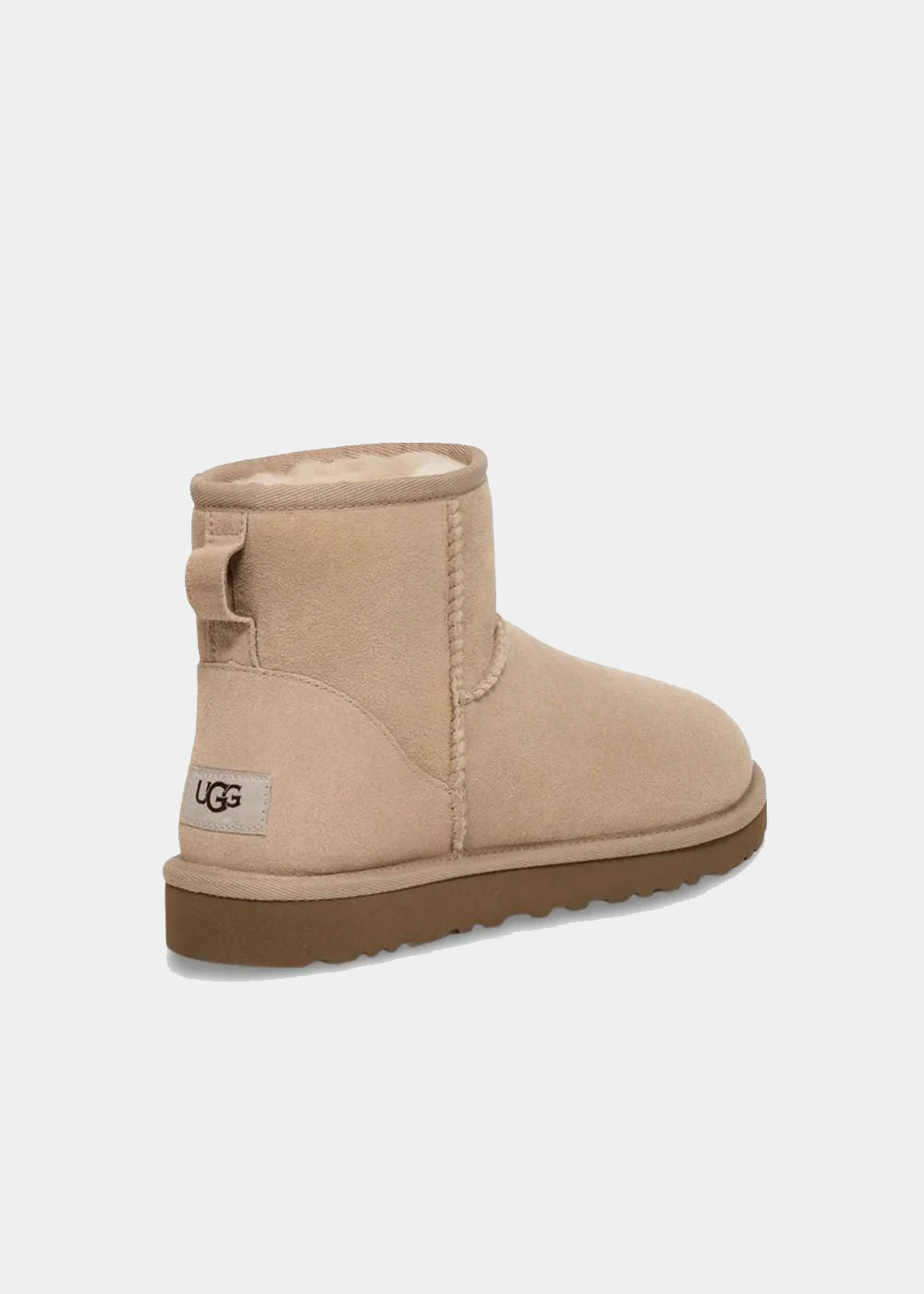 Boots UGG Classic Mini II en velours sable, vue 3 – bottines fourrées femme | Ann Tuil