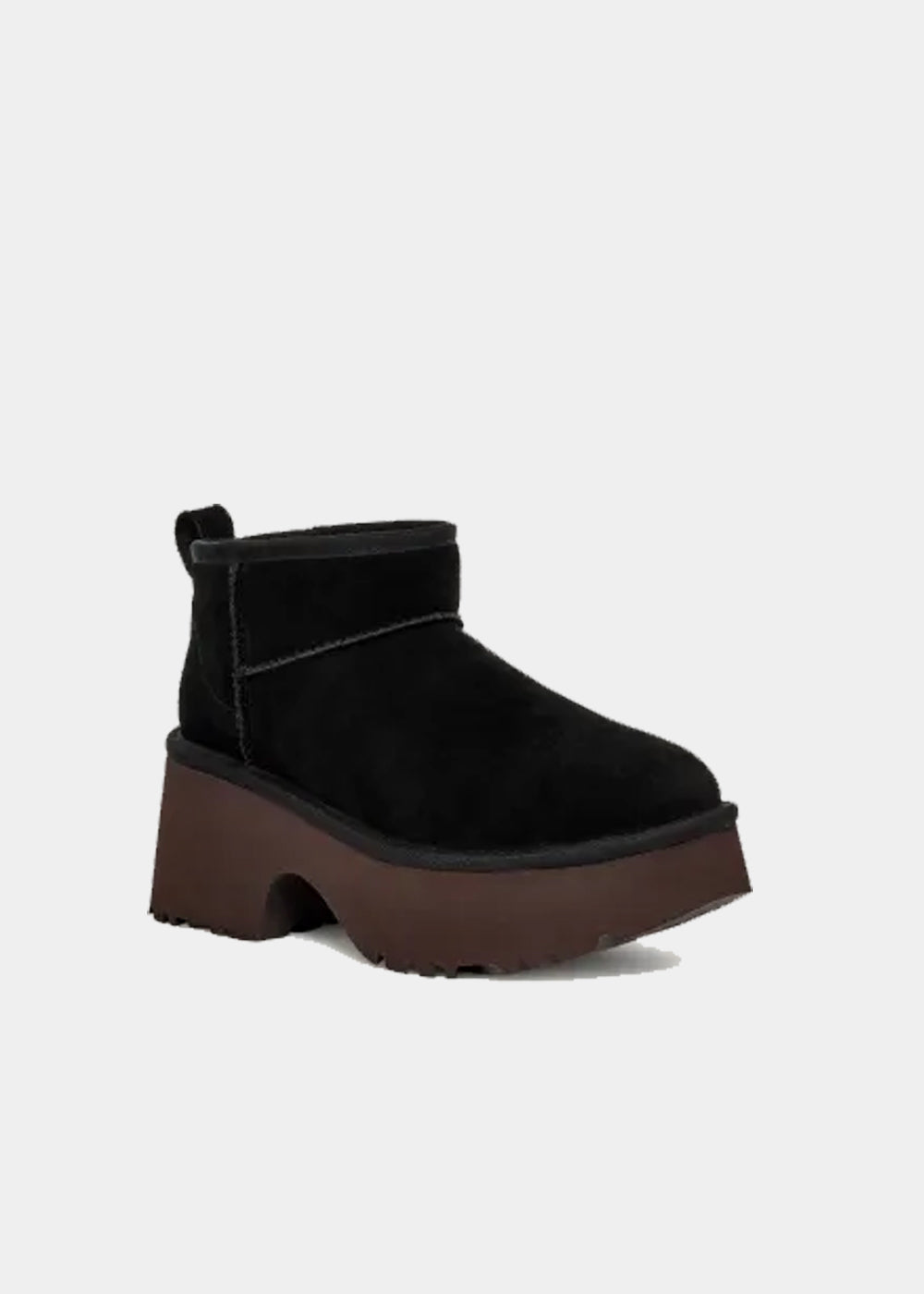 Boots UGG Classic Ultra Mini New Heights en velours noir, vue 2 – bottines à plateforme femme | Ann Tuil