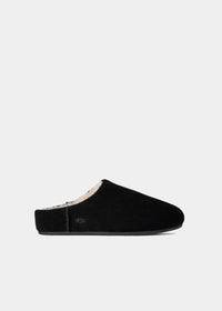 Slip-on UGG Elea en velours noir, vue de profil – mules sabots femme | Ann Tuil