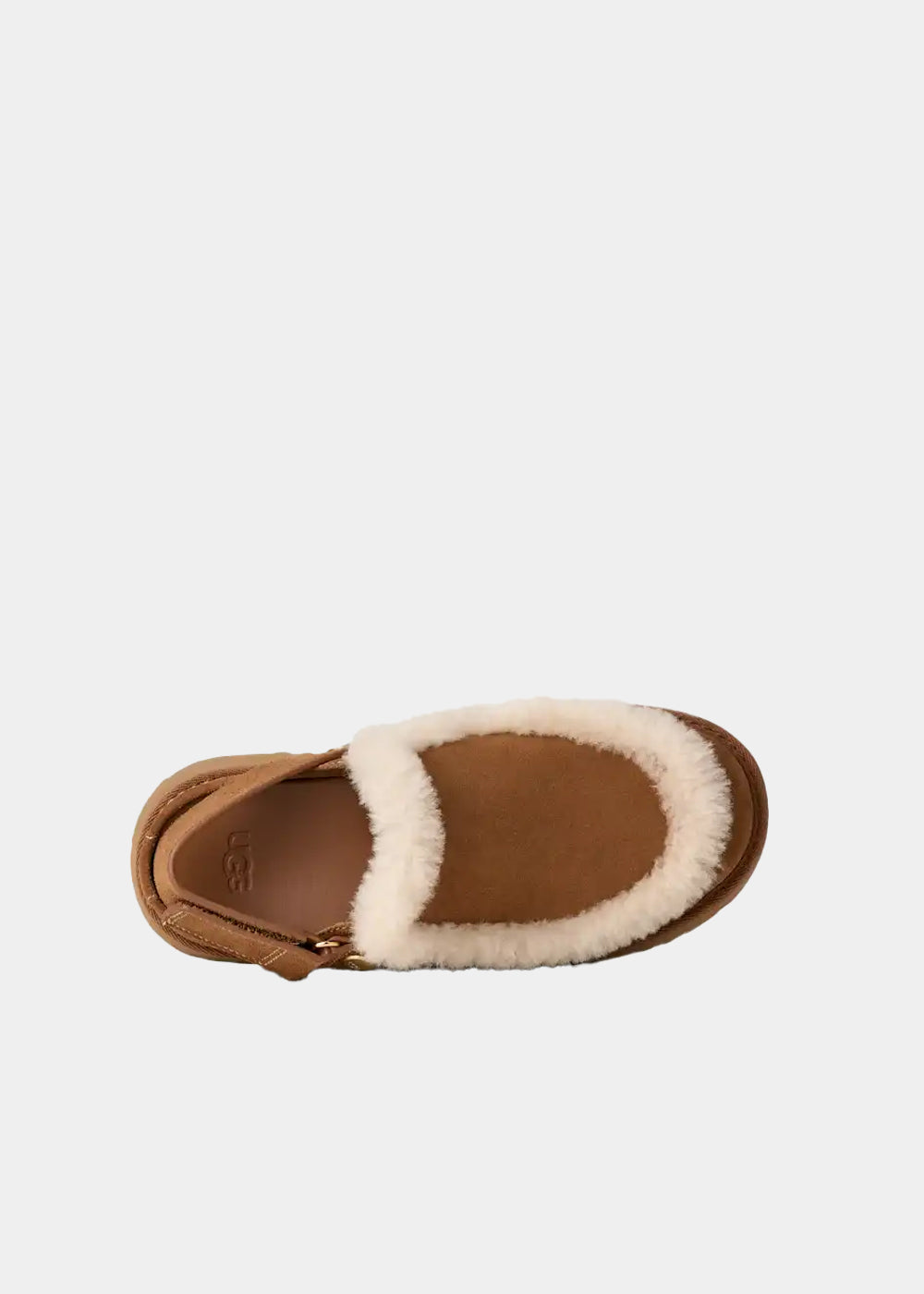 Sabots UGG Esmee Clog en velours camel, vue 4 – sabots fourrés femme | Ann Tuil