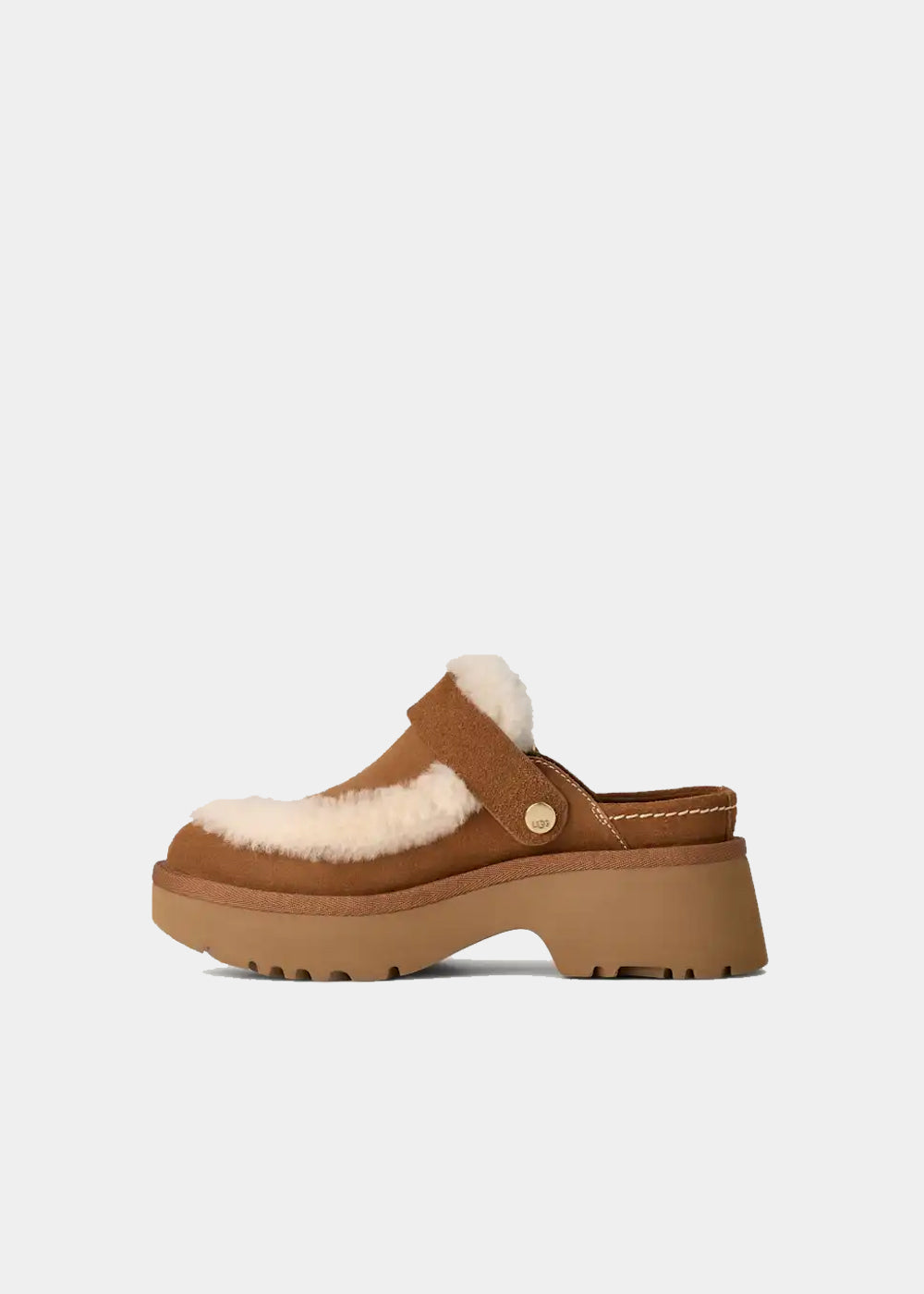 Sabots UGG Esmee Clog en velours camel, vue 5 – sabots fourrés femme | Ann Tuil