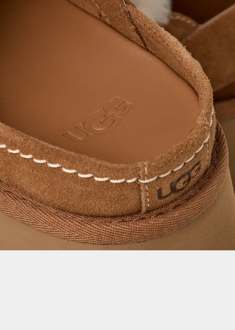 Sabots UGG Esmee Clog en velours camel, vue 6 – sabots fourrés femme | Ann Tuil