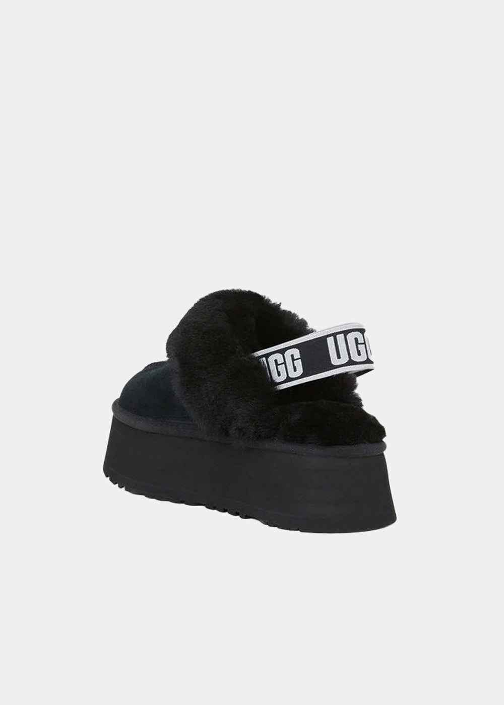 Mules UGG Funkette en velours noir, vue 4 – mules plateforme femme | Ann Tuil