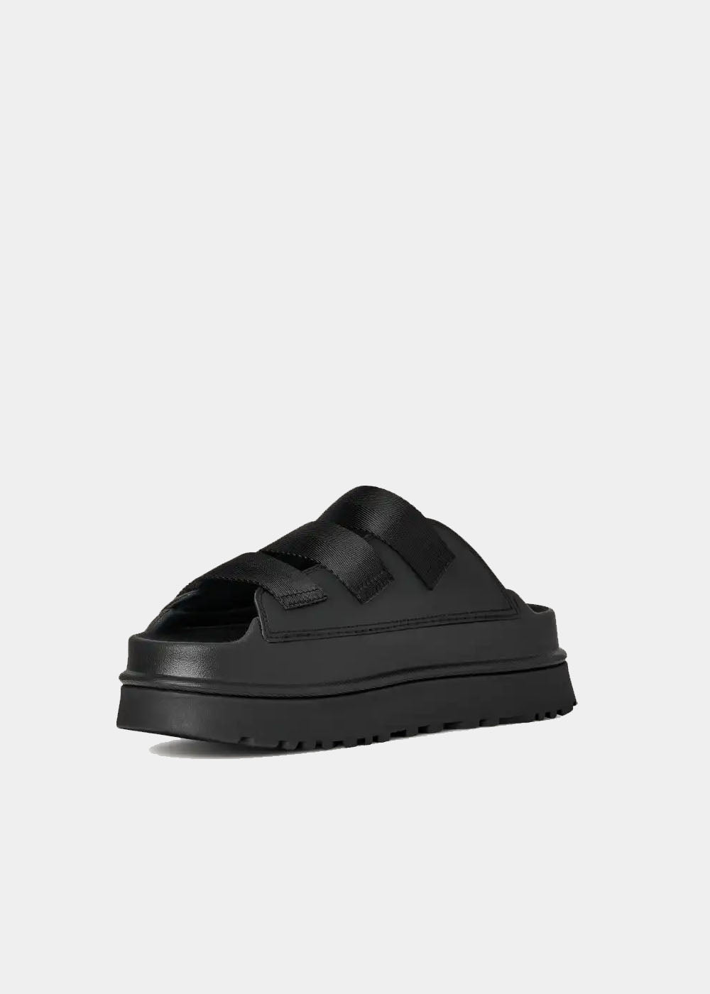 Sandales UGG Goldenglow Slide noir, vue 4 – mules plateforme femme | Ann Tuil