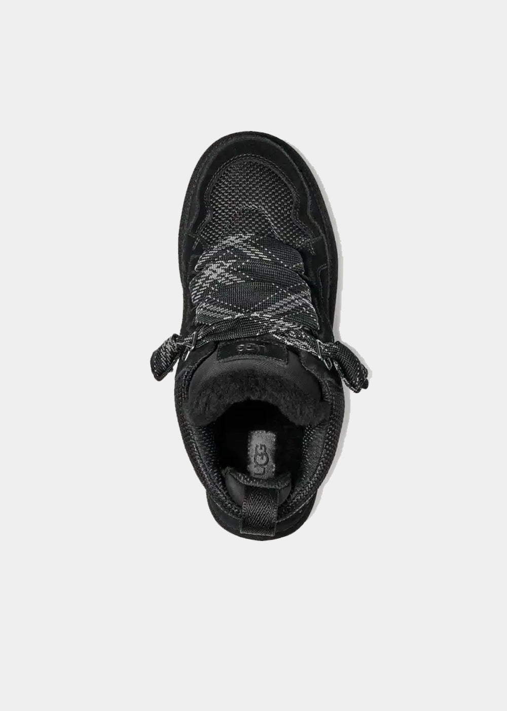 Sneakers UGG Lowmel en velours et fourrure noir, vue 4 – baskets fourrées femme | Ann Tuil
