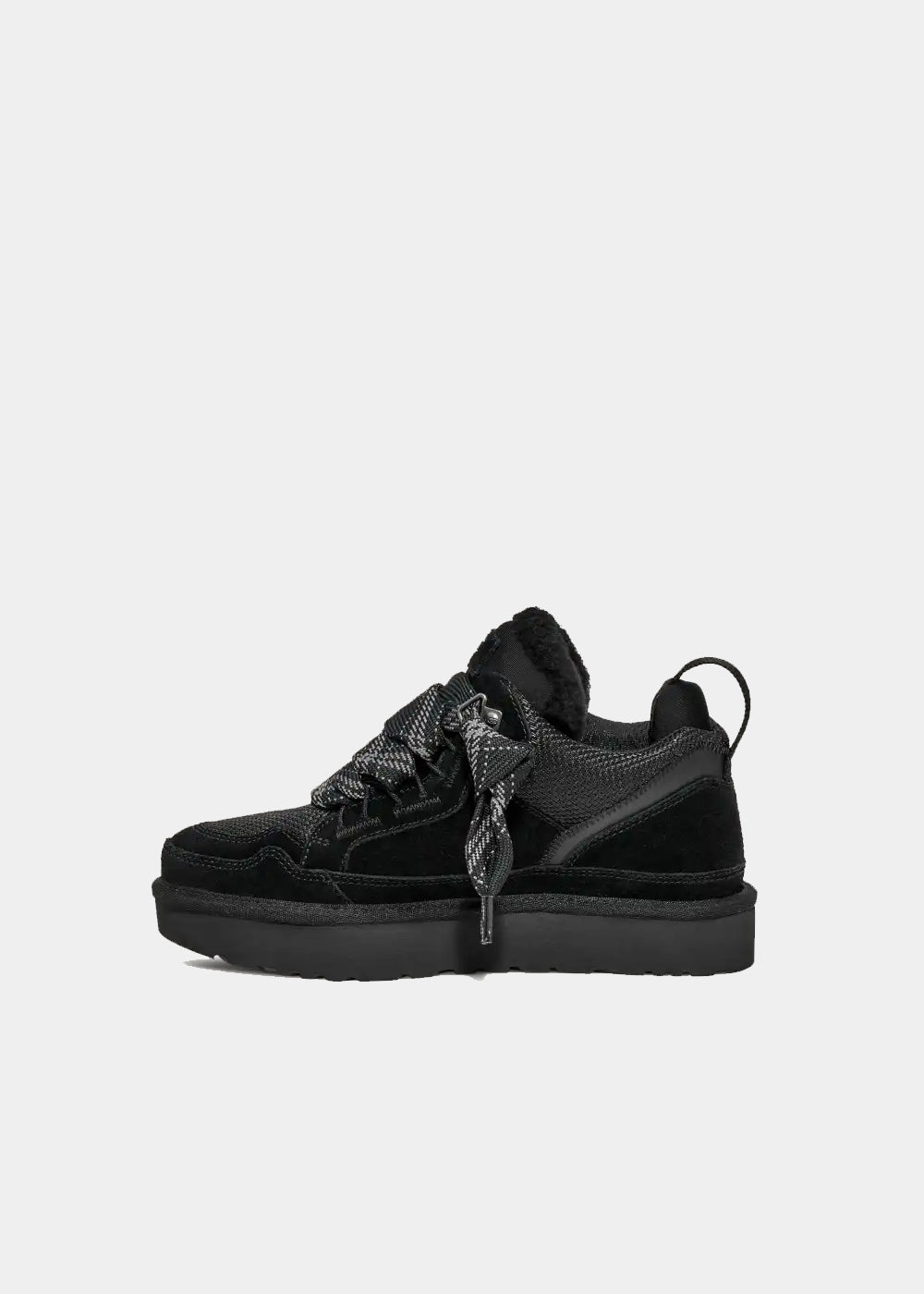 Sneakers UGG Lowmel en velours et fourrure noir, vue 5 – baskets fourrées femme | Ann Tuil